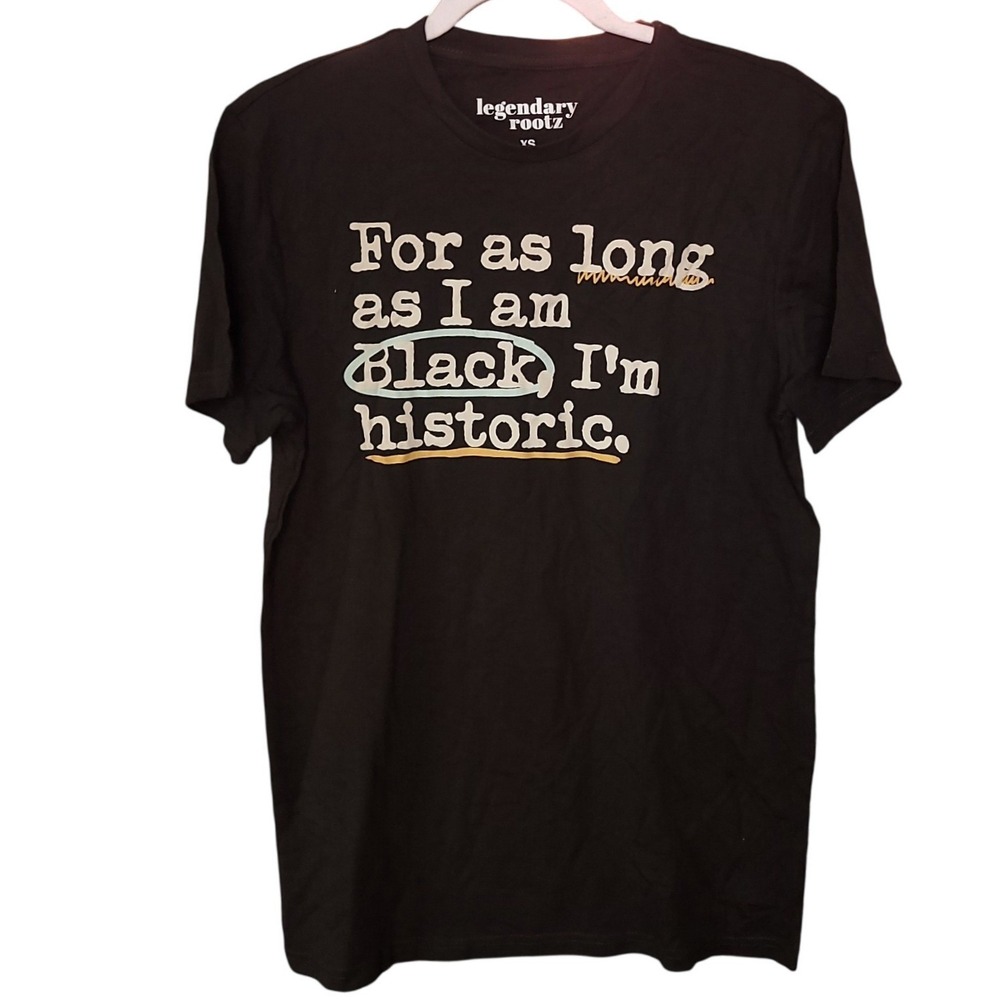 Legendary Rootz Black History Graphic T-Shirt Mens‎ Small Historic Statement Tee